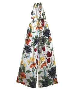Alice + Olivia Cyprus Multicolor Floral Halter Jumpsuit