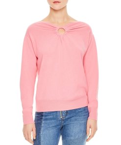 Sandro Neige Ring-Detail Cutout Sweater