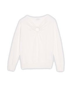 Sandro Neige Ring-Detail Cutout Sweater