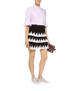 Maje Martha Zig Zag Sweater & Julia Mesh Tiered Skirt