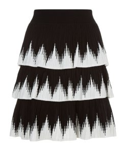 Maje Martha Zig Zag Sweater & Julia Mesh Tiered Skirt