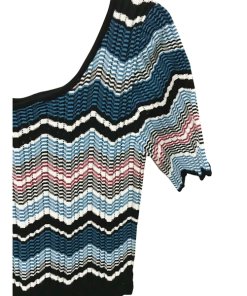 Sandro Rone Geo-Stripe Long Knit Dress