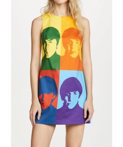 Alice + Olivia X The Beatles Clyde Printed Mini Shift Dress