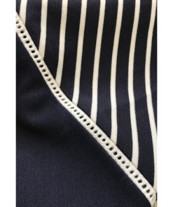 Kate Spade New York Striped Ponte Fit & Flare Dress