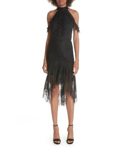 Alice + Olivia Regina Cold-Shoulder Top & Triss High-Low Skirt