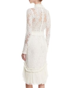 Alexis Anabella Long Sleeve Lace Midi Dress