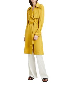 Theory Oaklane Silk Trenchcoat