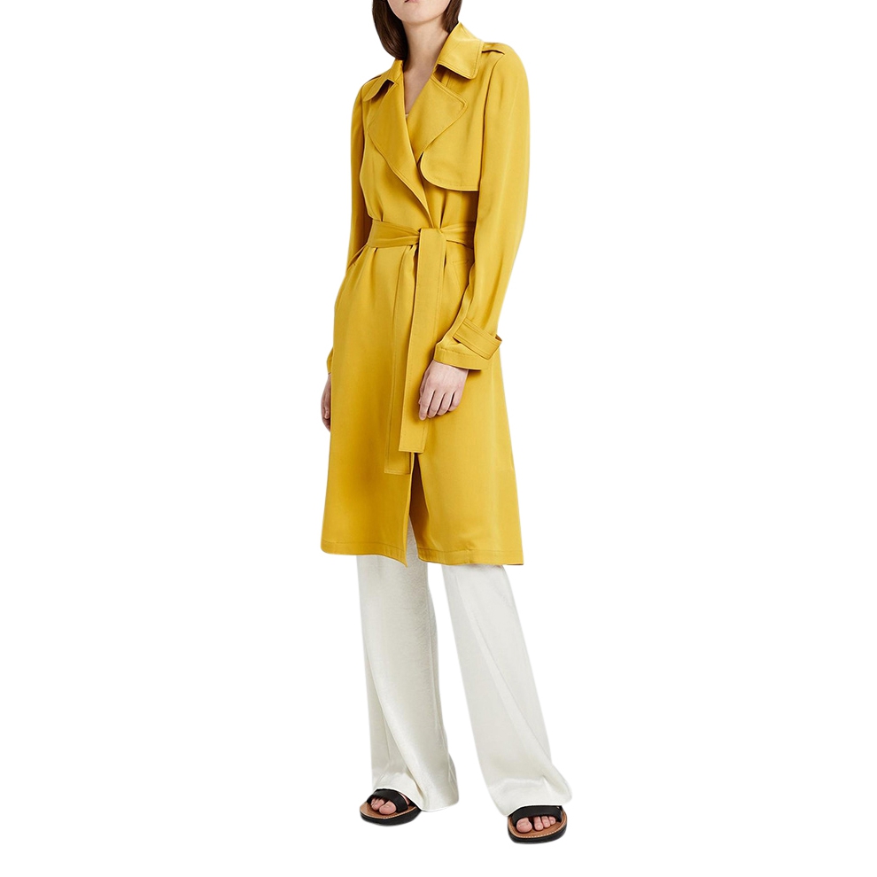 Theory Oaklane Silk Trenchcoat