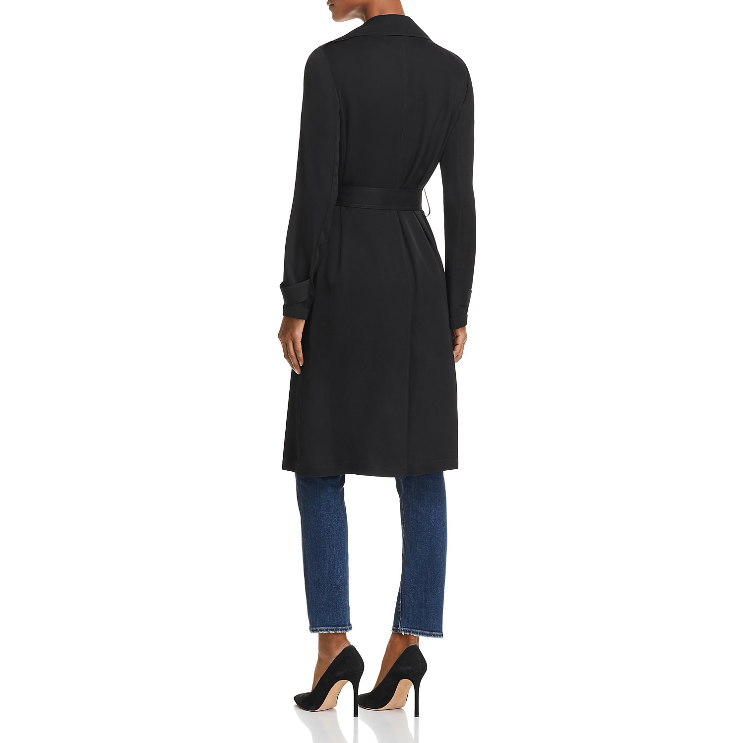 Theory Oaklane Silk Trenchcoat – evaChic
