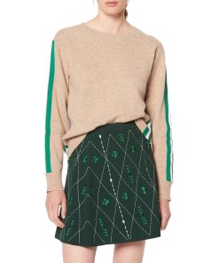 Sandro Damien Botanical Embroidery Skirt