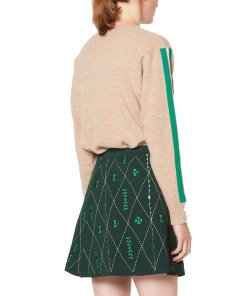 Sandro Damien Botanical Embroidery Skirt