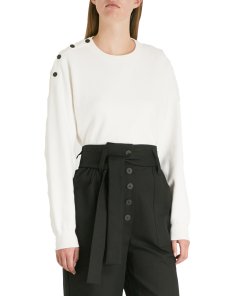 Maje Marlina Shoulder Button Sweater