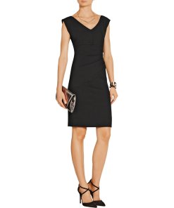 Diane von Furstenberg Bevin Ruched Stretch-Crepe Dress