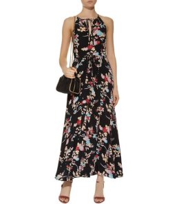 Diane von Furstenberg Floral Halterneck Silk Dress  evaChic
