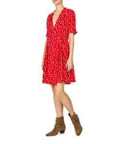 The Kooples Magic Mushroom Polka Dot Embellished Collar Dress