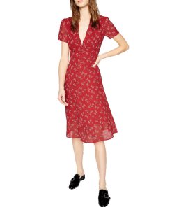 The Kooples Bloom Print Midi Dress