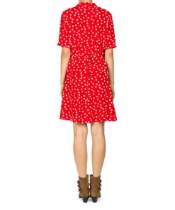 The Kooples Magic Mushroom Polka Dot Embellished Collar Dress