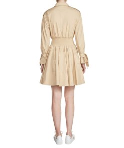 Maje Ralix Smocked Waist Shirtdress