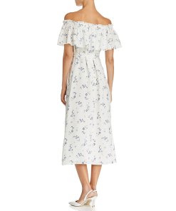 Rebecca Taylor Francine Off-the-Shoulder Floral Silk Dress