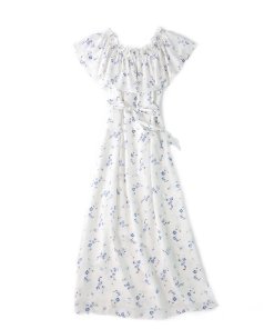 Rebecca Taylor Francine Off-the-Shoulder Floral Silk Dress