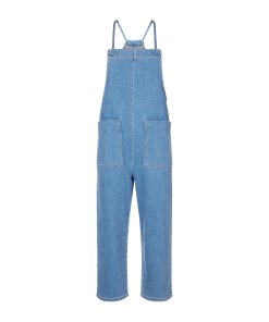 Maje Pinaro Tie-Strap Denim Overalls