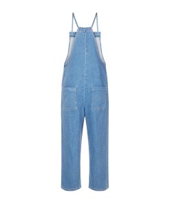 Maje Pinaro Tie-Strap Denim Overalls