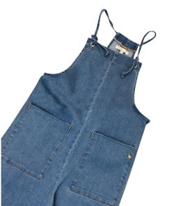 Maje Pinaro Tie-Strap Denim Overalls