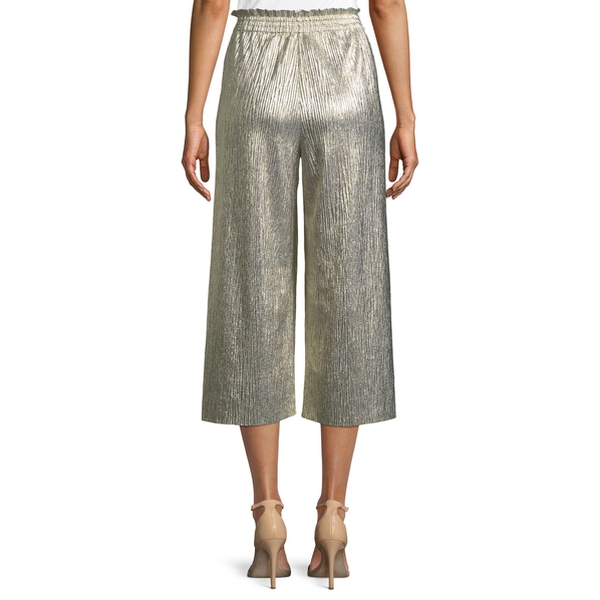 Alice + Olivia Elba Plissé Pleated Paperbag Culottes