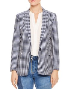 Sandro Elia Mini Houndstooth Blazer