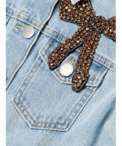 Maje Vivou Embellished Denim Jacket