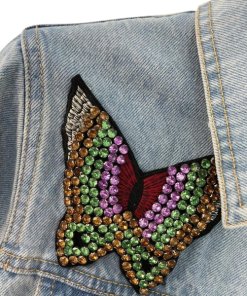 Maje Vivou Embellished Denim Jacket
