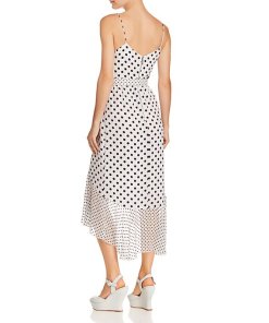 Alice + Olivia Mable Polka Dot Faux-Wrap Dress
