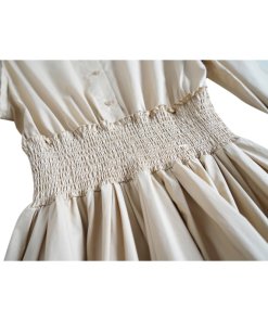 Maje Ralix Smocked Waist Shirtdress