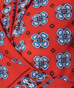 Sandro Isadora Mixed-Print Midi Dress