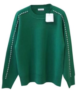 Sandro Wool-Blend Embellished Crewneck Sweater