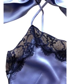 Sandro Oiseau Lace Trim Silk Top