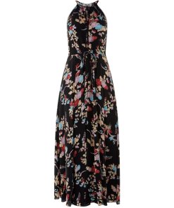 Diane von Furstenberg Floral Halterneck Silk Dress