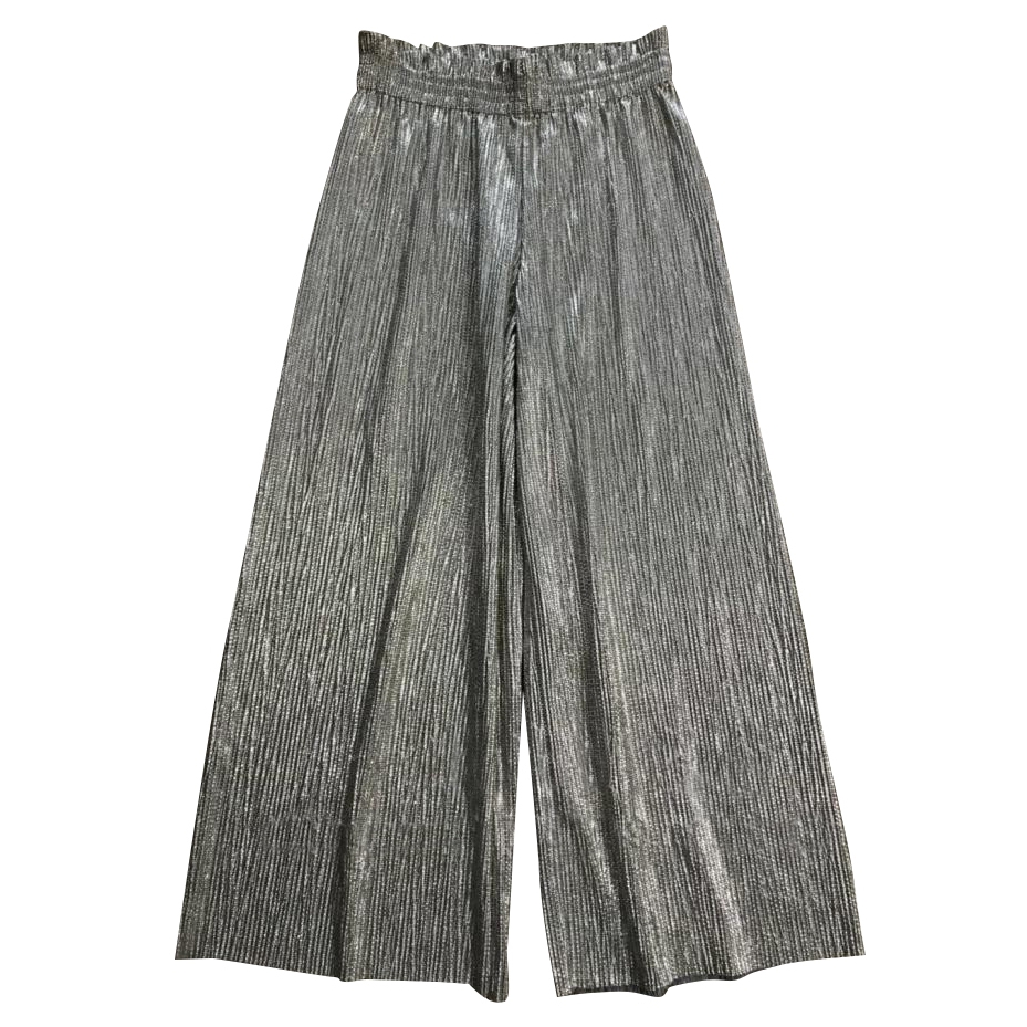 Alice + Olivia Elba Plissé Pleated Paperbag Culottes