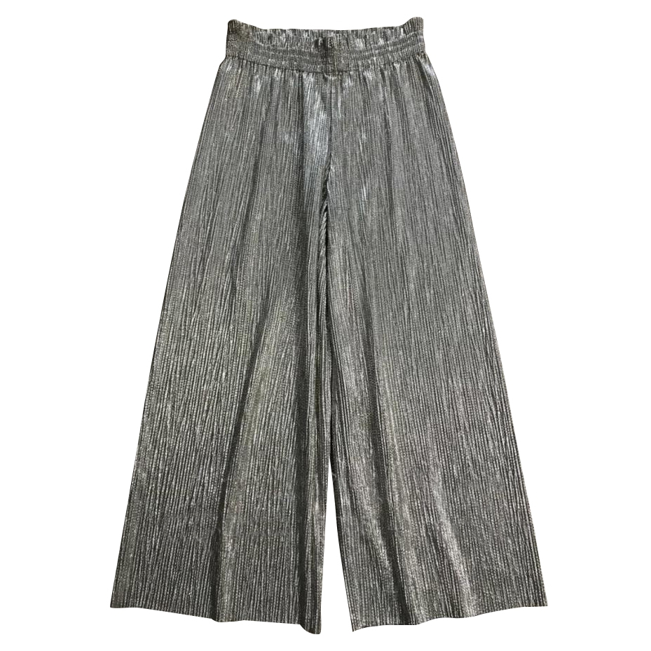 Alice + Olivia Elba Plissé Pleated Paperbag Culottes
