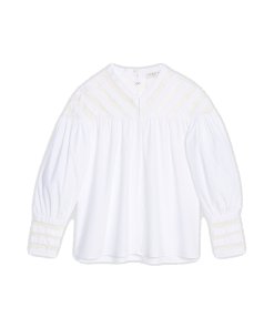 Sandro Juda Graphic Lace-Inset Top