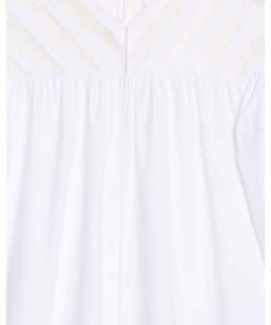 Sandro Juda Graphic Lace-Inset Top
