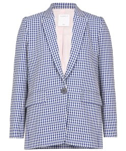 Sandro Elia Mini Houndstooth Blazer