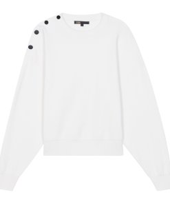 Maje Marlina Shoulder Button Sweater