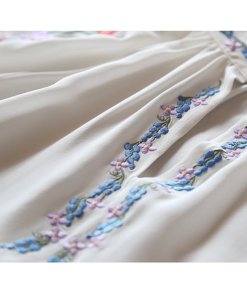 Vilshenko Faye Embroidered Silk Blouse