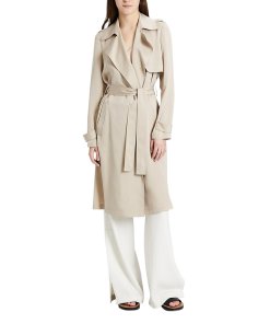 Theory Oaklane Silk Trenchcoat