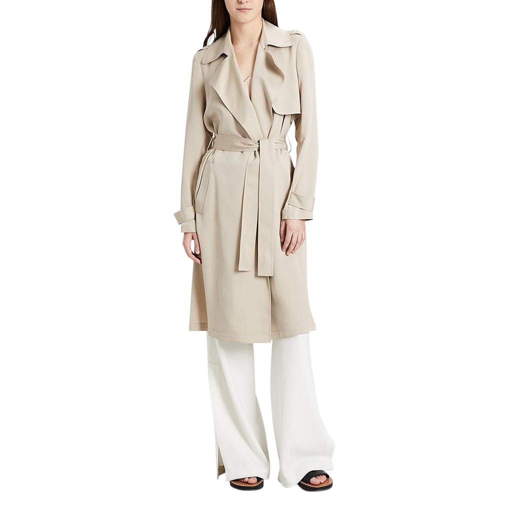 Theory Oaklane Silk Trenchcoat – evaChic