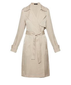 Theory Oaklane Silk Trenchcoat