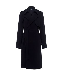 Theory Oaklane Silk Trenchcoat