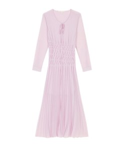 Maje Rocket Pleated Maxi Dress