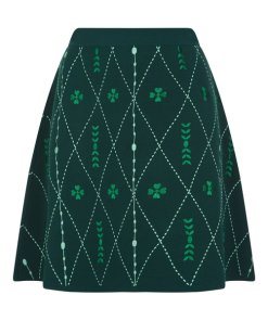 Sandro Damien Botanical Embroidery Skirt
